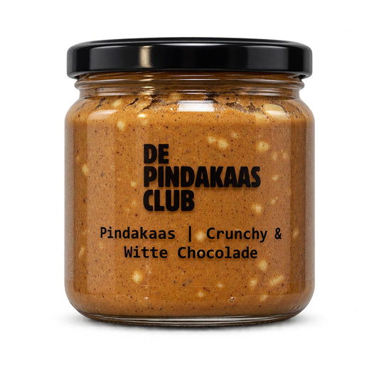 Crunchy Witte Chocolade: de pot van De Pindakaas Club
